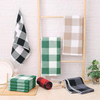 Homaxy 100% Cotton Waffle Weave Check Plaid Kitchen Towels, 13 x 28 Inches - Image 8