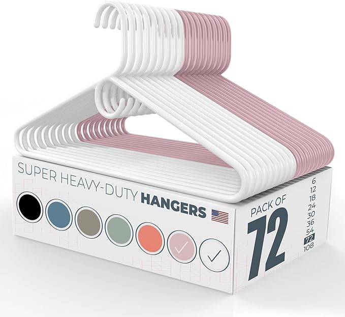 Neaties Super Heavy Duty Clothes Hangers 50+ Pack – Made in The USA - 10lb by NeatiesHangers