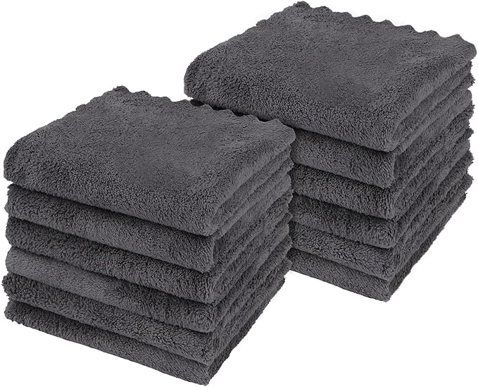 Orighty Ultra Soft Washcloths 12 Pack, Premium Microfiber Towel Sets 12x12 by AllRightinOrighty