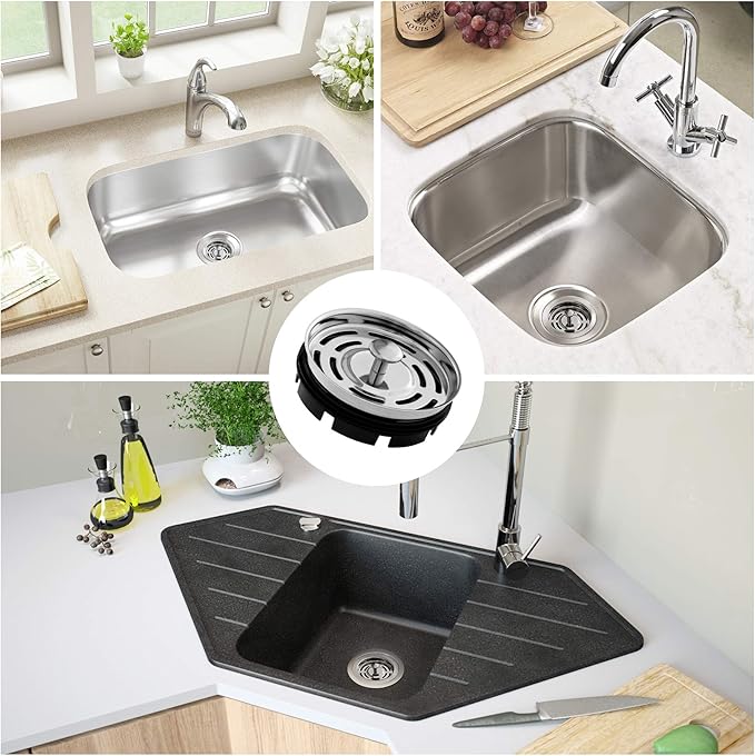 CLEESINK Kitchen Sink Strainer and Stopper Combo - Image 6