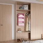 3-Shelf Hanging Closet Organizer and Storage, Foldable Hanging Closet Shelves - Image 6