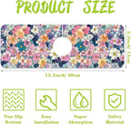 Sink Faucet Absorbing Mat Cute Flowers Sink Splash Guard Drying Mat - Image 2