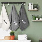 3 Pcs Cat Bathroom Hand Towels Set Cute Black Cat Embroidered Decorative Funny - Image 4