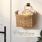 Set of 2 Wicker Hanging Basket for Organizing, Front Door, Flowers - Image 2
