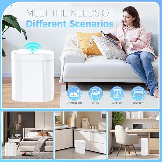 3 Pack 5 Gallon Bathroom Trash Can - Image 7