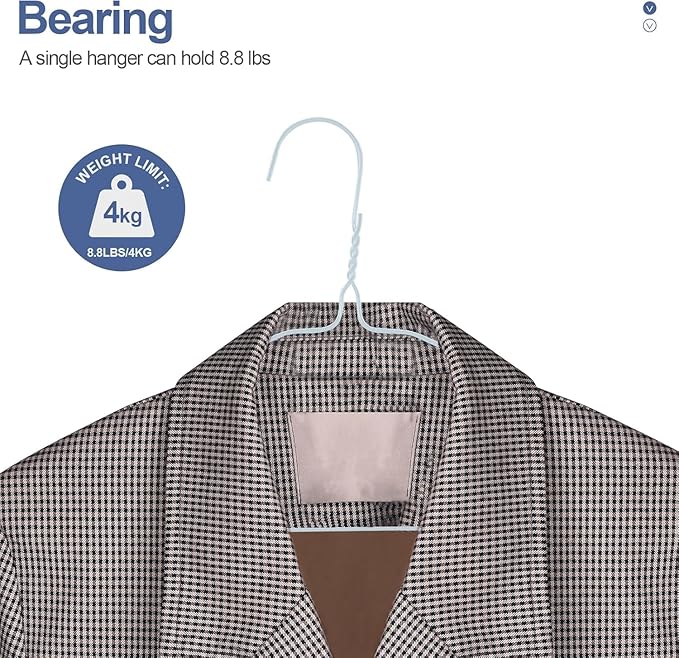 SPECILITE Wire Hangers 150 Pack, Metal Wire Clothes Hanger Bulk - Image 2