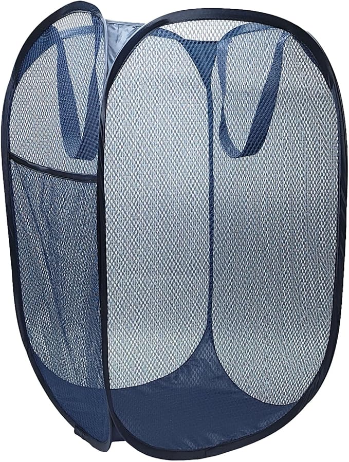 The upgraded pop-up laundry basket features a breathable side pocket mesh design by FOAYACCY