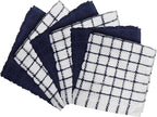 Bumble Premium Cotton Dish Cloths 12" x 12"| Navy Design | 405 GSM | Highly - Image 2