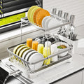 Dish Drying Rack Kitchen 2-Tier 304 Stainless Steel Dish Racks by Arshray