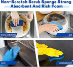 12 Count Non-Scratch Dish Sponges Kitchen, Long Lasting Cleaning Sponges - Image 7