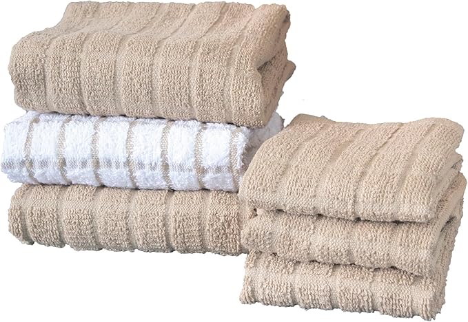 Ritz Premium Kitchen Towel and Dish Cloth Value Set: Highly Absorbent, Super by Ritz+Foodservice