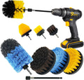 9 Pcs Drill Brush Attachments Set Hard and Soft Bristles Horsehair Brush by TOWBRUS