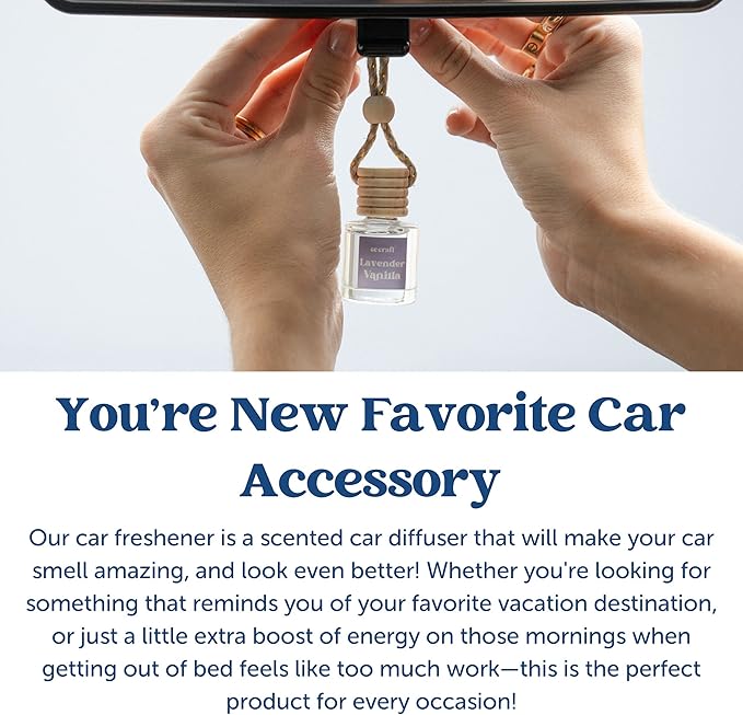 CANDECraftCo Car Air Hanging Fragrance Oil, Car Auto Freshener - Image 5