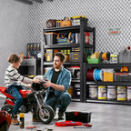71"H-35"W Garage Shelving Heavy Duty Storage Shelves, Metal Adjustable Shelving Unit, Utility Garage Organizer Shelf for Basement, Pantry, Kitchen, Warehouse,15.7"D x 35.4"W x 71.2"H, Black - Image 2