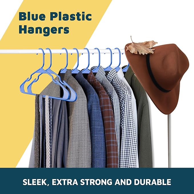 Lifemaster Plastic Clothes Hangers – Heavy Duty Hanger Set, - Image 8