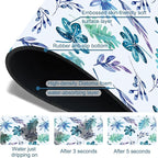 Watercolor Leaves Sink Splash Guard Faucet Mat Tropical Leaves Super Absorbent - Image 3