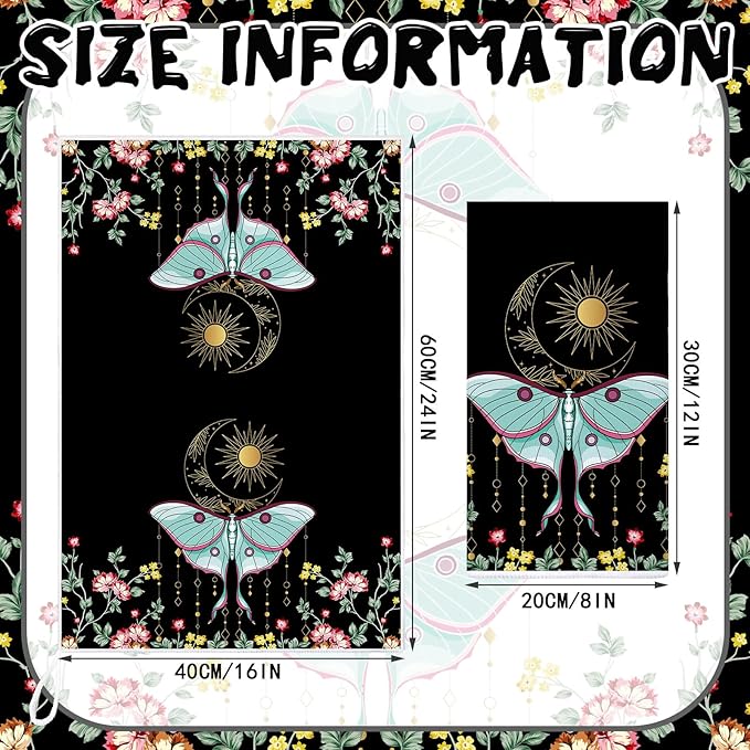 Boyiee Set of 6 Witchy Kitchen Towels Boho Tea Towels Absorbent Mushroom Floral - Image 4