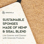 Greenzla Kitchen Sponges, Odor Free Plant-Based Dish Sponges, Non-Scratch Sisal - Image 4