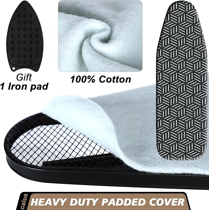 caius Ironing Board, Compact and Space Saver Full Size Ironing Board, Extra - Image 4