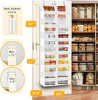 Over The Door Organizer 6 Tiers, Extra Large Behind Door Storage of 12 - Image 2