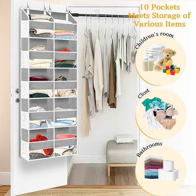 Over The Door Organizer, 5-Tier Extra Large Behind Door Storage - Image 6