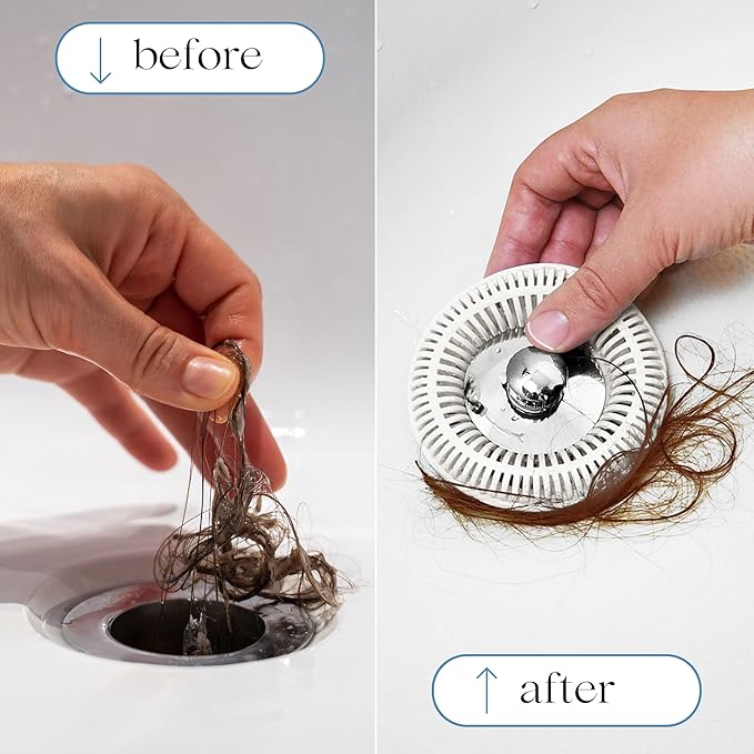 Hair Catcher for Shower Drain & Bathtub – TubRing Pop-Up Drain Protector & - Image 5