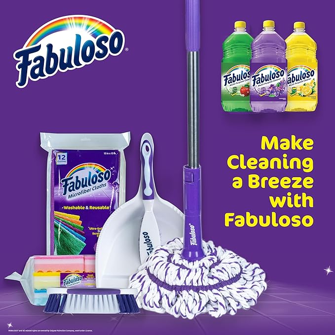 Fabuloso Brush and Dustpan Set, Compact Hand Broom Floor Sweeper - Image 8