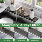 23.6 Inch Stone Faucet Mat for Kitchen Sink Splash Guard - Image 2