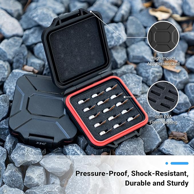 JJC Size 312 LIR1240 Battery Case Holder Storage, Water-Resistant Anti-Shock - Image 3