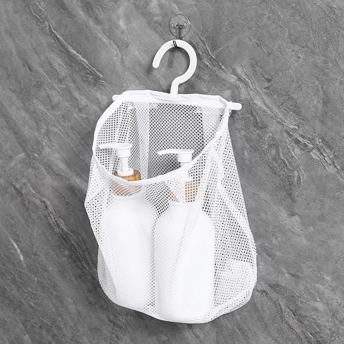 Mesh Storage Hanging Bag with Swiveling Hook - Image 8