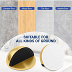 Self Adhesive Door Stoppers, Stainless Steel No Drill Rubber Floor Door Stop - Image 3