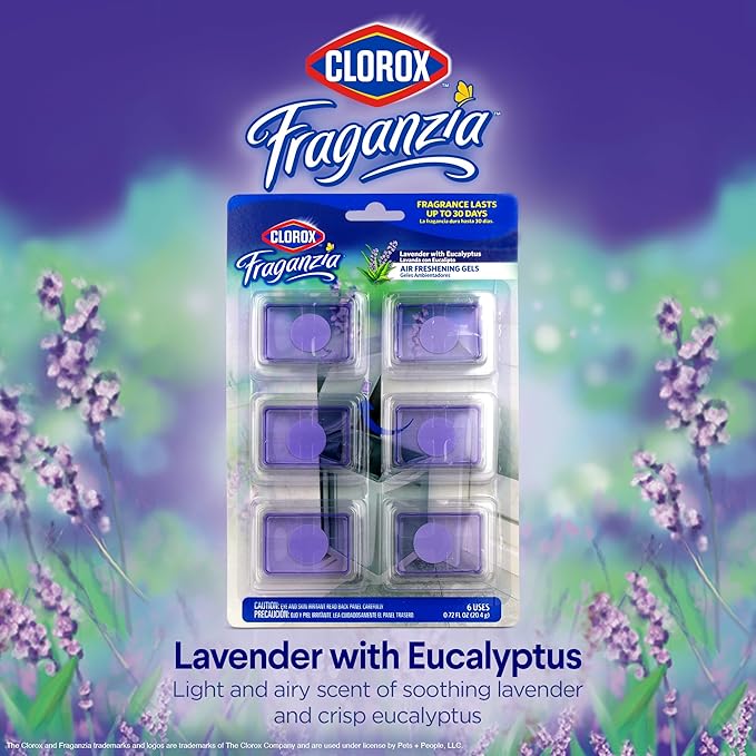Clorox Fraganzia Stick-On Gel Fresheners, Lavender - Image 3