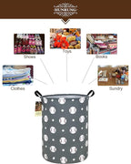 HUNRUNG Laundry Hamper, Large Canvas Fabric Lightweight Storage Basket Toy - Image 3