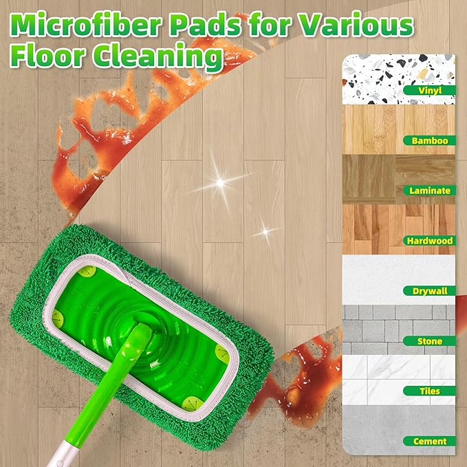 Reusable Microfiber Mop Pads Compatible - Image 6