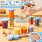 DRKIO 12 Pack Glass Baby Food Storage Containers - Image 4