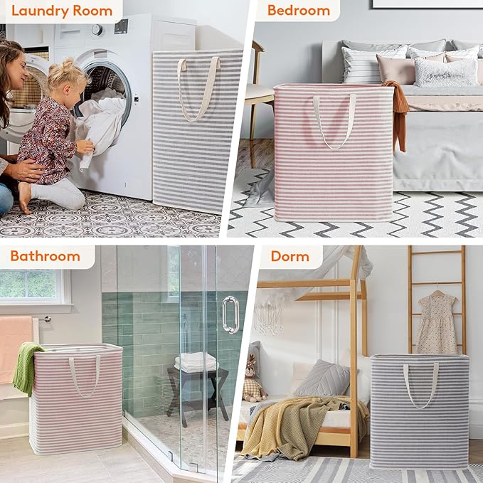 Lifewit 2 Pack Laundry Hamper Large Collapsible Laundry Baskets, Freestanding - Image 7