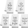 R HORSE 5Pcs Religious Christian Kitchen Dish Towel, Bible Verse Absorbent by RHORSE