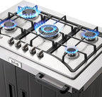 Gas Grill, Movable Outdoor Gas Stove Stainless Steel Top with Cabinet, 5 Burners with 36,200 BTUs, Outdoor Propane Grill for Outdoor Cooking, Ideal for Lawn & Garden, L35.4 x W24 - Image 6
