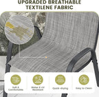 UDPATIO Patio Chairs Set of 6, Stackable Outdoor Dining Chairs for All Weather, Outdoor Furniture with Breathable Textilene Fabric, 350LBS Capacity, for Garden, Backyard, Deck (Light Grey) - Image 6