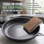 12 Pack Natural Kitchen Sponges, Compostable White Cellulose & Organic Coconut - Image 5