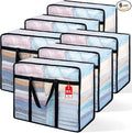 6 Pack Clear Blanket Storage Bags, 90L Plastic Comforter Clothes Storage Bags by Besslly