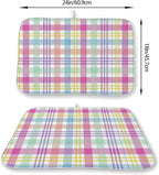 Easter Checkered Dish Drying Mats 18x24 Inch Colorful Buffalo Plaid Drying Mats - Image 2