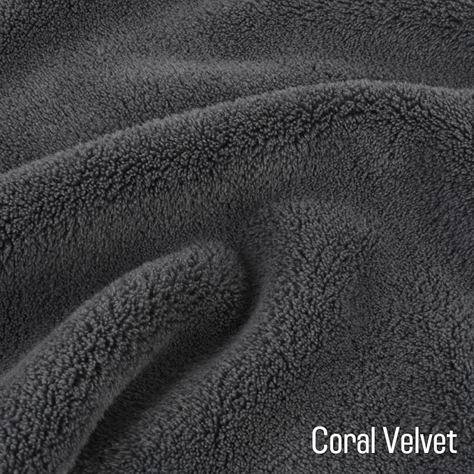 SINLAND Absorbent Coral Velvet Washcloth Ultra Soft Microfiber Face Towels 12 x - Image 4