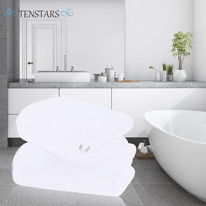 TENSTARS Silk Hemming Bath Towels - Image 3