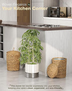 BLUEWEST 3 Gallons Wicker Trash Can - Image 5