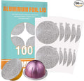 CAPMESSO Aluminum Foils Lids to Reuse Vertuoline Capsules Coffee Pods Compatible by CAPMESSO