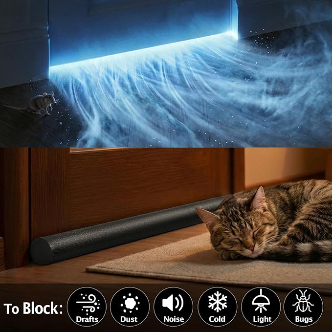MAXTID 32" Black Door Air Draft Stopper - Image 3