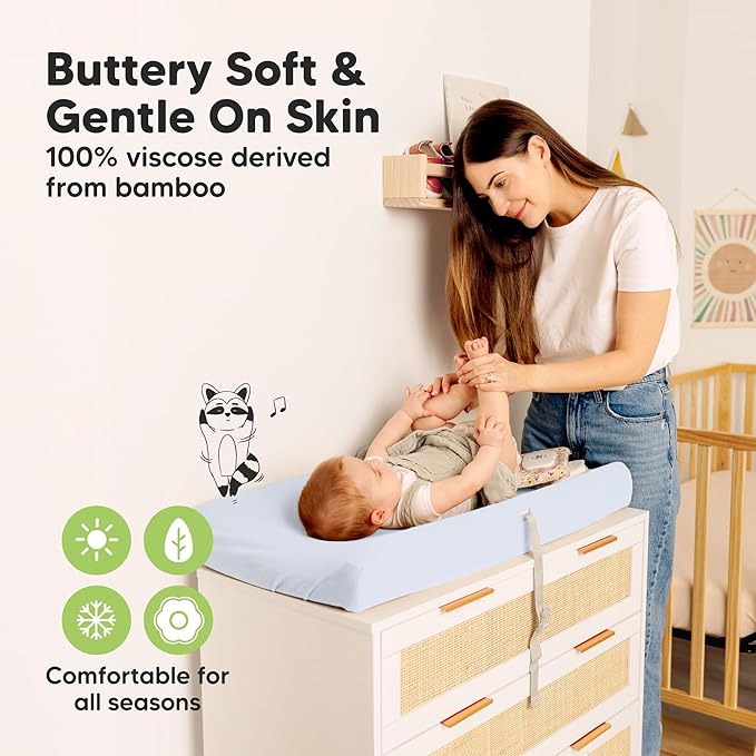 2-Pack Baby Changing Pad Cover for Girl, Boy - Image 3