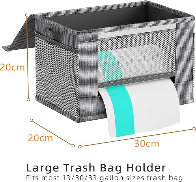 Trash Bag Holder Dispenser 2 Pack Extra Large, Oxford Cloth Garbage Bag Storage - Image 2