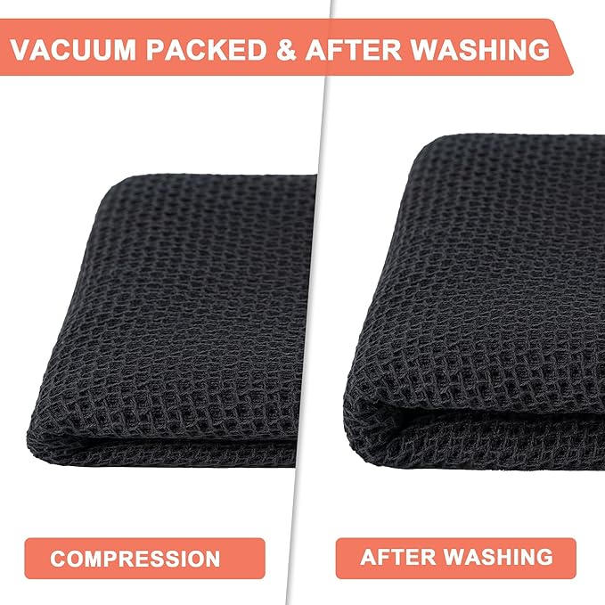 BOOMIBOO 4-Pack Dish Towels, 100% Cotton Waffle Weave, Ultra Soft Absorbent - Image 5